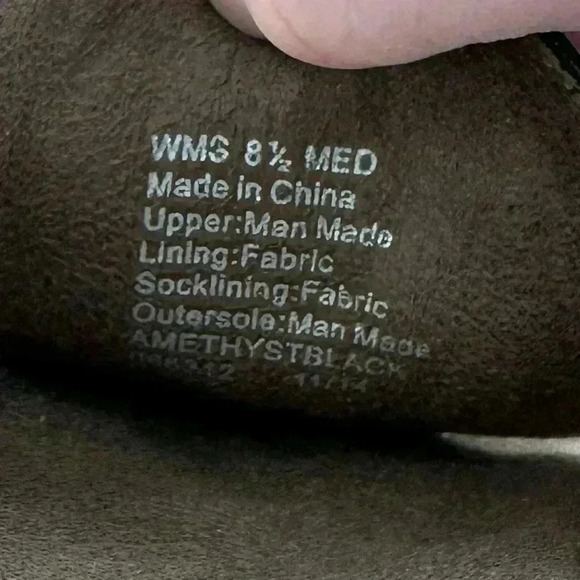 Natural soul Naturalizer amethyst sandals 8.5 black faux leather gem slides - Picture 11 of 13